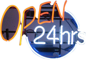 Open 24 hrs Neon Sign - NEBS-201