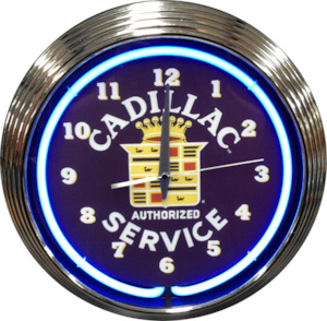 Clock Holden: Cadillac Authorized Service Neon Clock -  NENC-20