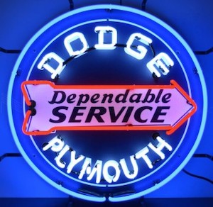 Dodge  Dependable Service Neon Sign  NEA-066