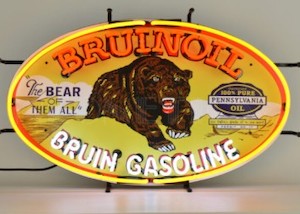 Bruinoil  Bruin Gasoline Neon Sign  NEP-187