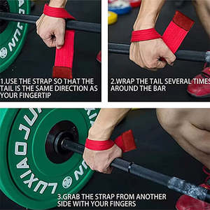 1 Pair Lifting Wrist Straps Heavy Duty