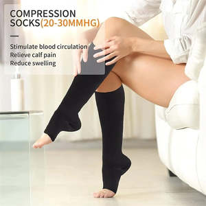Compression Socks Medical Prevent Varicose Veins Toeless (pair)
