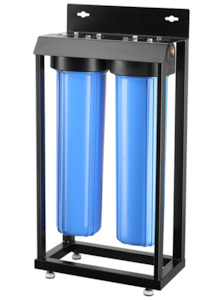 Double Filter System Whole of House - 2x 20" Jumbo Filter Housings assembled in Frame