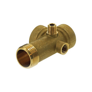 Products: Brass 5 Way Tee for Pressure Switch and Gauge Mounting - Pump