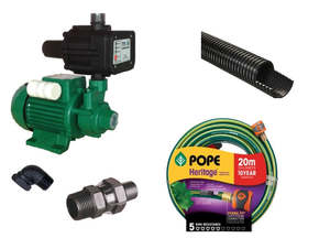 Bach Garden: TREVOLI - DB45 - Small Pressure Pump for Gardening / Irrigation + Garden Hose Kit