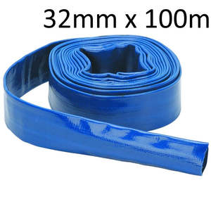 Layflat Hose: 4 Bar Lay Flat Delivery Hose 32mm (1¼ inch) 100 metre roll complete