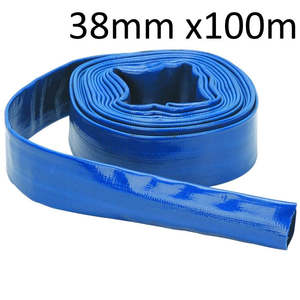 Layflat Hose: 4 Bar Lay Flat Delivery Hose 38mm (1½ inch) 100 metre roll complete
