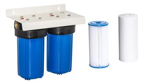 TREVOLI - Whole House Water Filter Option 2 - For Rainwater Tank Twin Mount