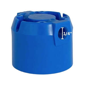 Inline Water Filters: Valved Shut-Off Head For Q Series (BLUE)