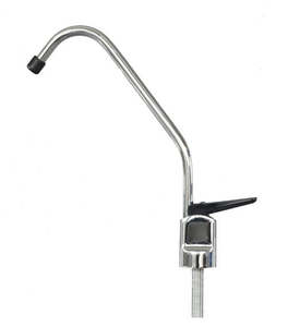 Under Sink Water Filter Kits: Standard Black handle Tap with Long Reach Spout