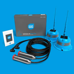 Smart Water Tank Monitors And Controllers: Smart Water SW900-Wall Mount WiFi LCD Starter Pack-2 Tank