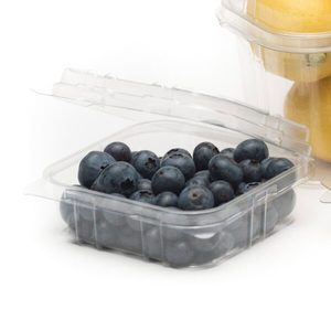 125g RPET Clamshell punnet 127 x 113 x 35mm - Punchbowl Packaging
