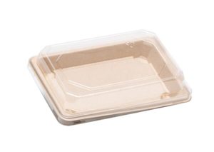 Fibre Sushi Tray 185 x 128 x 21mm - Punchbowl Packaging