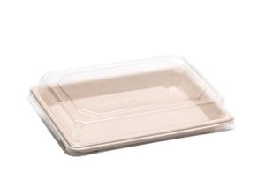 Fibre Sushi Tray 216 x 136 x 20mm - Punchbowl Packaging