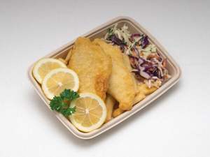 Products: Fibre takeaway meal tray 165 x 228 x 28mm - Punchbowl Packaging