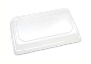 Products: PET Sushi tray lid 220 x 138 x 30mm - Punchbowl Packaging
