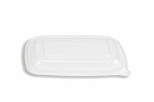 PET takeaway meal tray lid 175 x 238 x 26mm - Punchbowl Packaging