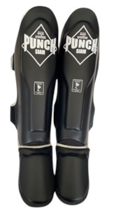SHIN PADS - Siam™ - LEATHER - BLACK