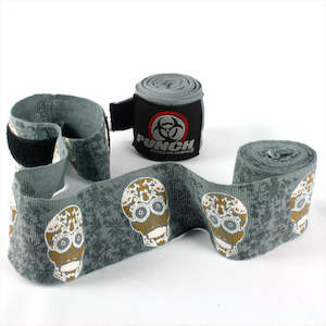 Boxing Hygiene: HAND WRAPS - Urban™ - 4.5m STRETCH - GOLD SKULL
