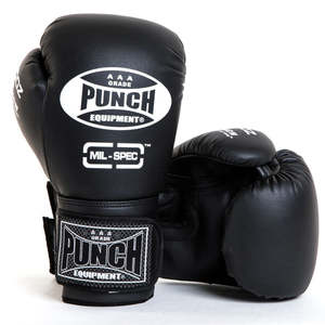 BOXING GLOVES - Trophy Getters® MIL SPEC™ - MATT BLACK (Carton of 6)