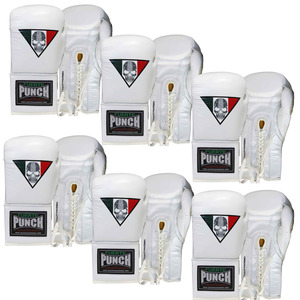 All: 16oz WHITE LUCKY 13 Mexican™ GLOVES - 6 BUY PRICE