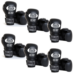 BOXING GLOVES - Trophy Getters® MIL SPEC™ - MATT BLACK 12oz - 6 BUY PRICE