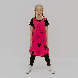 Products: Heart Dress – Hot Pink & Black – Sizes 2, 4 year