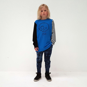Products: LS Tee – Blue with Mismatched Sleeves – Sizes 4, 6 year