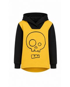 Hoodies Jackets: Hoodie - Mustard Skull