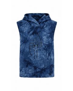 Sleeveless Hoodie - Hamburger Tie Dye