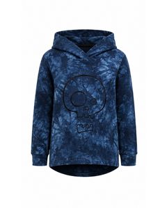 Hoodies Jackets: Hoodie - Blue Skull Tie Dye