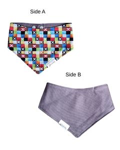 Reversible Bib - Pirates/Grey