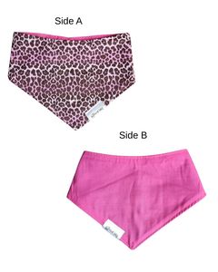Bibs: Reversible Bib - Pink Leopard Print
