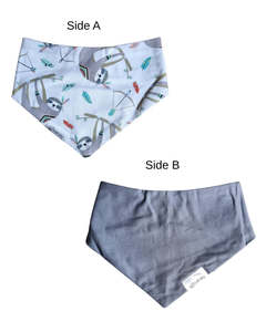 Bibs: Reversible Bib - Sloth/Grey