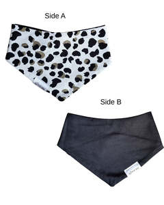 Reversible Bib - Leopard/Black