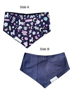 Bibs: Reversible Bib - Emojis/Navy