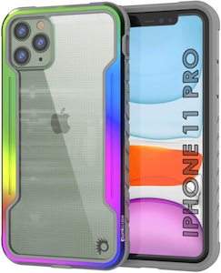 Punkcase iPhone 12 Pro ravenger Case Protective Military Grade Multilayer Cover [Rainbow]