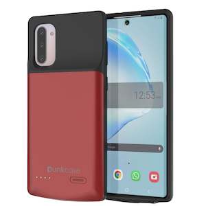 Galaxy Note 10 5200mAH Battery Charger W/ USB Port Slim Case [Red]