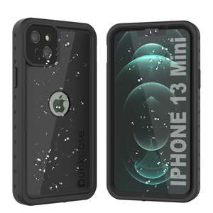 iPhone 13 Mini Waterproof IP68 Case, Punkcase [Black] [StudStar Series] [Slim Fit]