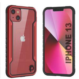 Punkcase iPhone 13 ravenger Case Protective Military Grade Multilayer Cover [Red]