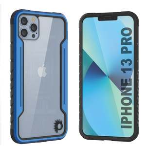 Punkcase iPhone 13 Pro ravenger Case Protective Military Grade Multilayer Cover [Navy Blue]