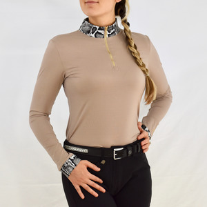 Tops And Breeches: Taupe Snake Baselayer