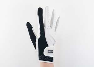 White Suede and Napa Leather Gloves