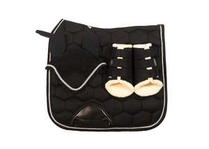 SECONDS "Sambuca" Black Suede Dressage Set