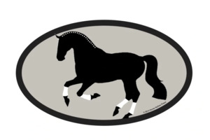 Stickers: Dressage Oval Bumper Sticker