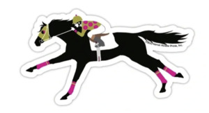 Stickers: 3-Inch Die-Cut Race Horse Sticker