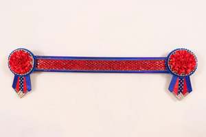 Show Browbands: Royal Blue and Red 14.5" Show Browband