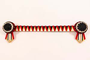 Show Browbands: Black, Red, and White 15" Show Browband