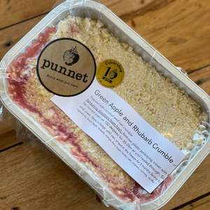 Rhubarb and apple crumble (frozen, NF)