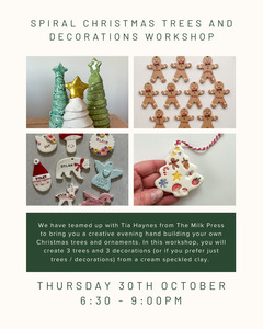 Spiral Christmas Trees and Decorations Workshop | Thursday 30th October 25